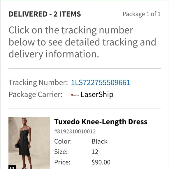 TUXEDO KNEE-LENGTH DRESS 819231 - Picture 3 of 8